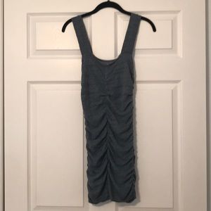 Zara Blue Knit Ruched Teal Bodycon Dress